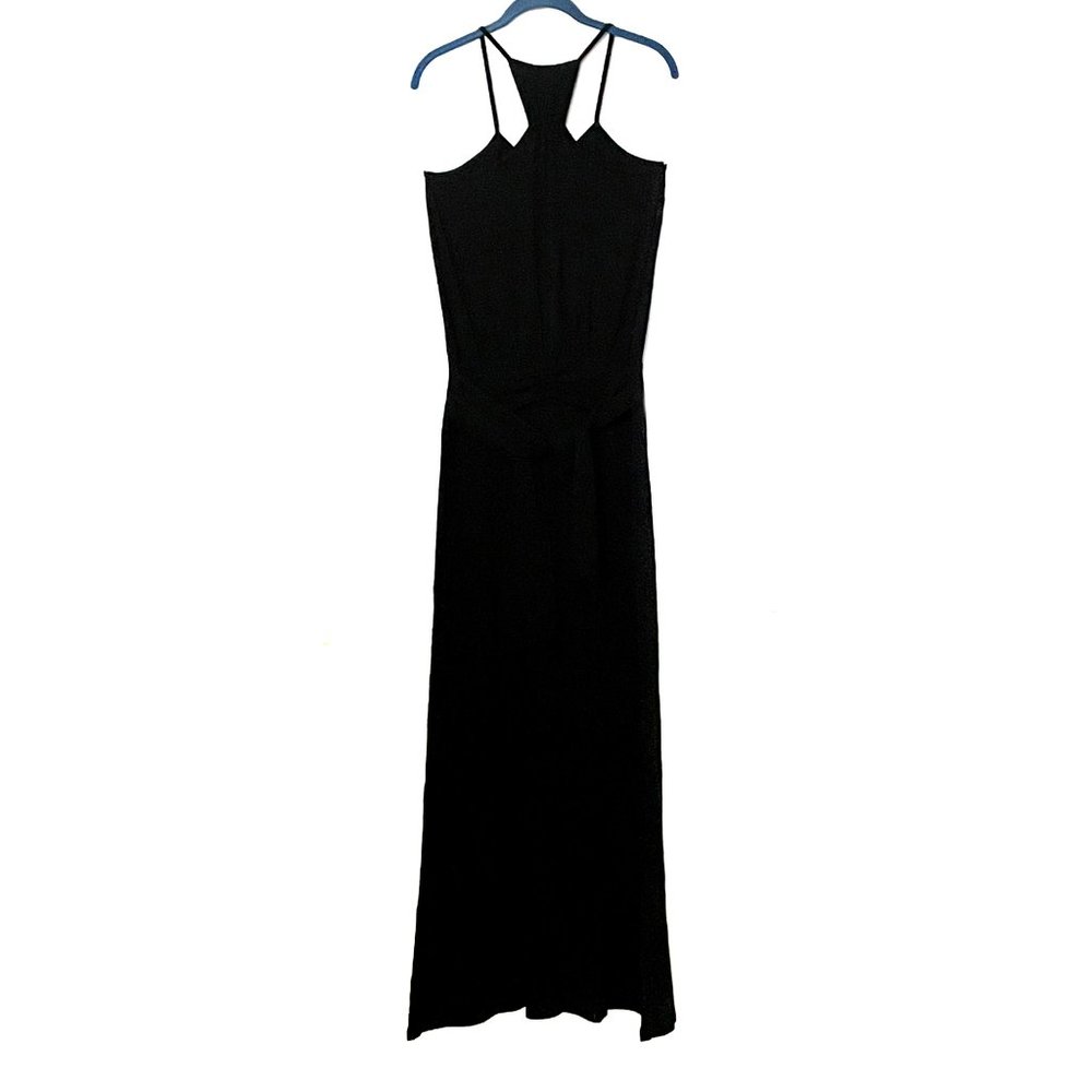 Kika dress, long, black, eco-friendly cotton blend. Size 0 (XS) New NWT